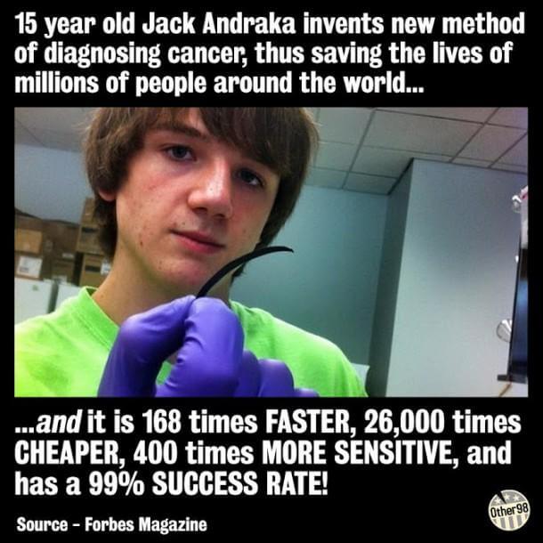 癌症检测变得容易 - 杰克·安德拉卡（Jack Andraka）2