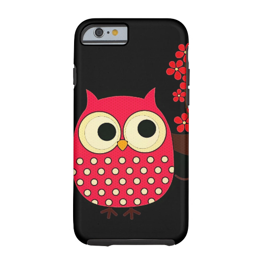 1.带有花朵的女孩猫头鹰iPhone 6表壳