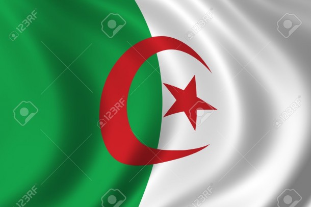 283178-FLAG-ALGERIA-WAVEN-WIND PHOTOTO