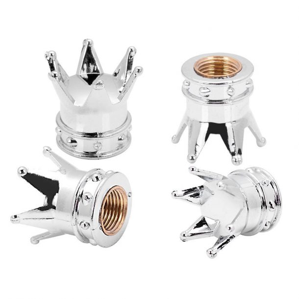 Dreamer Car 4X Chrome Silver Crown