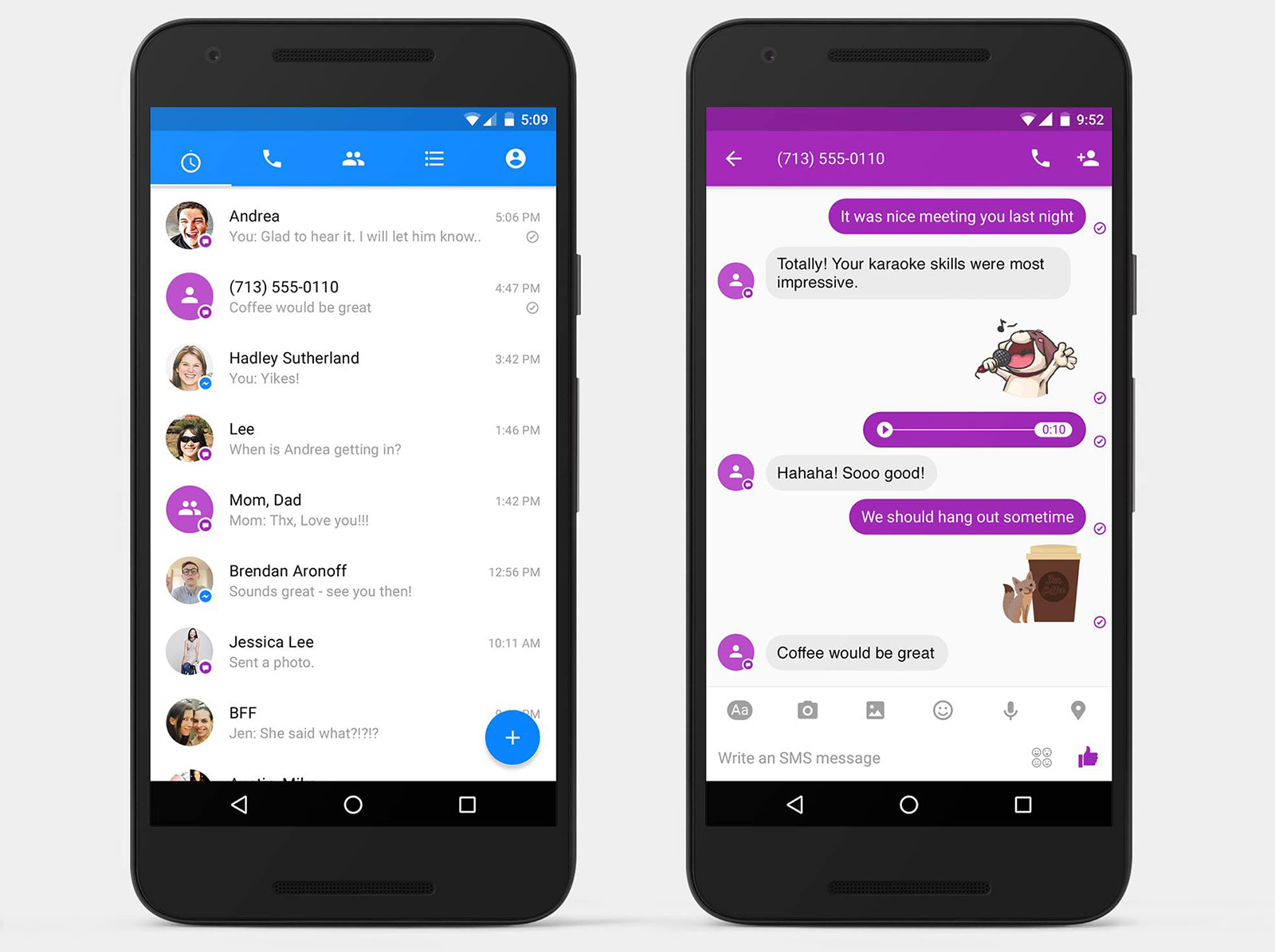 Facebook为android Messenger添加短信功能