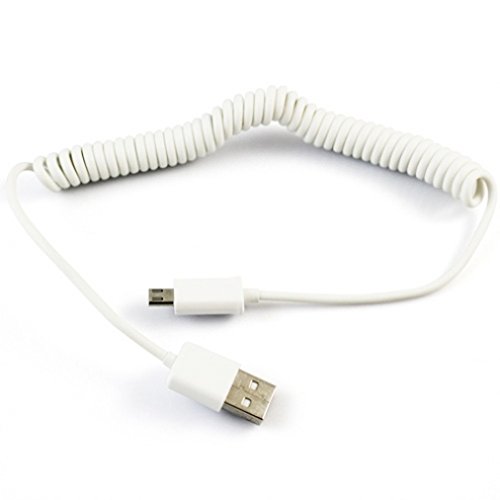 白色盘线微型数据线USB数据传输充电线