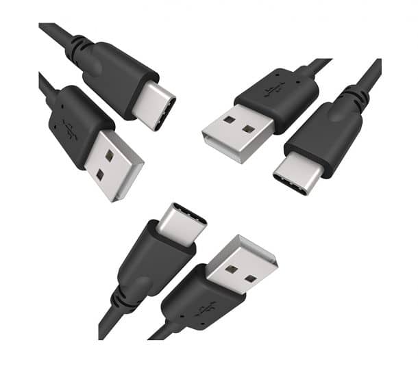 [3包]Krofel 3.3 Ft / 1m USB-C™至A型充电电缆，用于小米Mi Max 2
