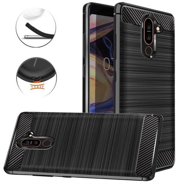 Dretal碳纤维抗冲击保护案件诺基亚7 Plus