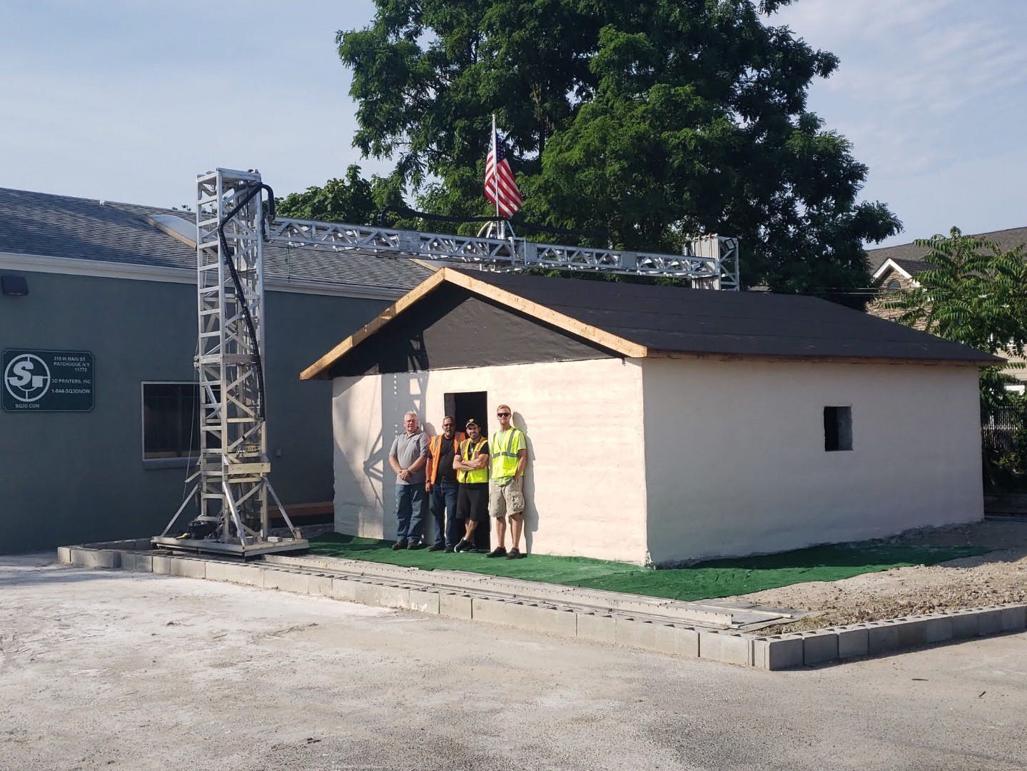 SQ3D在12小时内使用3D打印创建了原型房屋