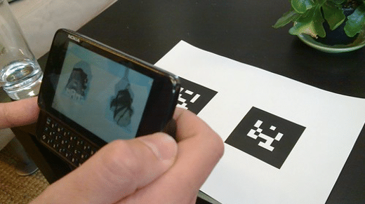 henribergius在Flickr上用N900测试增强现实技术