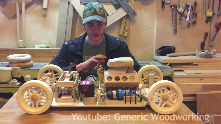 17岁的构建一个功能木汽车作为一个物理项目